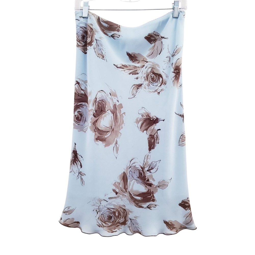 Vintage Julie Mitchell Blue Floral Skirt